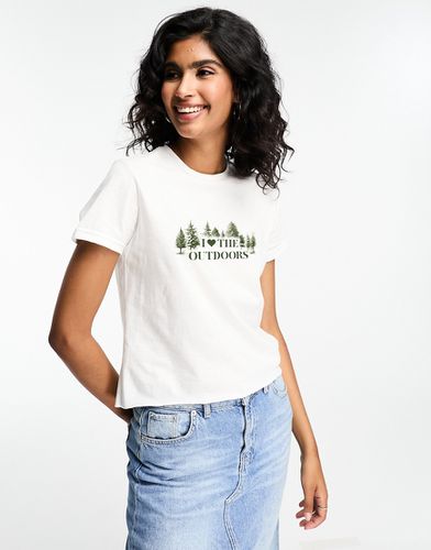 T-shirt court avec motif I heart outdoors » - Asos Design - Modalova