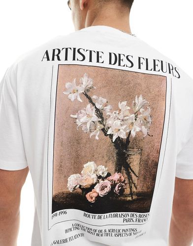 T-shirt décontracté avec imprimé fleurs au dos - Asos Design - Modalova