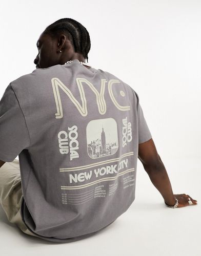 T-shirt décontracté avec imprimé NYC au dos - Asos Design - Modalova