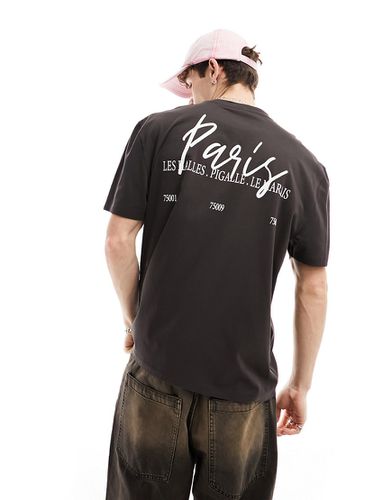 T-shirt décontracté avec imprimé Paris au dos - Marron - Asos Design - Modalova