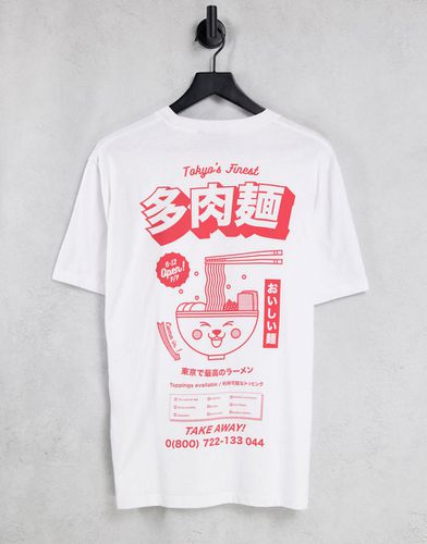 T-shirt décontracté avec imprimé ramen style bande dessinée au dos - Asos Design - Modalova