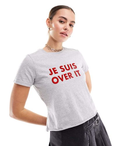 T-shirt effet rétréci à inscription Je Suis » - chiné - Asos Design - Modalova