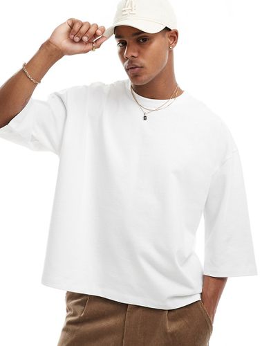 T-shirt épais oversize coupe carrée à manches mi-longues - Asos Design - Modalova
