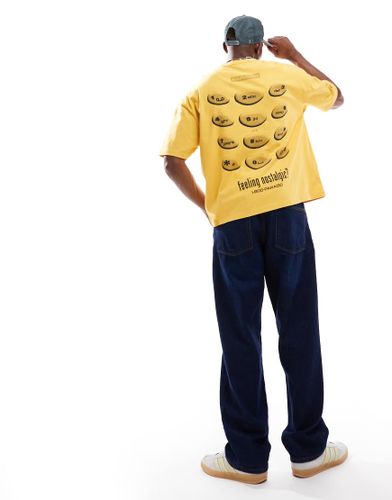 T-shirt pais oversize coupe carre avec imprim clavier de tlphone - dlav - Asos Design - Modalova