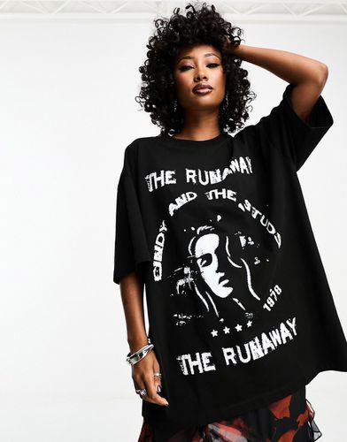 T-shirt long oversize à motif rock Runaway - Asos Design - Modalova