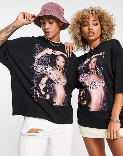 T-shirt oversize unisexe à imprimé Aaliyah avec strass contrecollés - Asos Design - Modalova