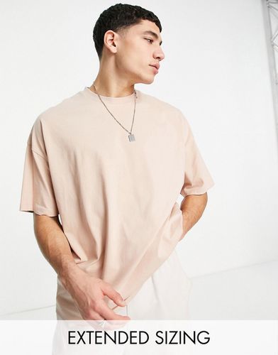T-shirt oversize à col ras de cou - Fauve - Asos Design - Modalova