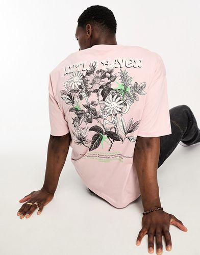 T-shirt oversize à fleurs au dos - Vieux - Asos Design - Modalova