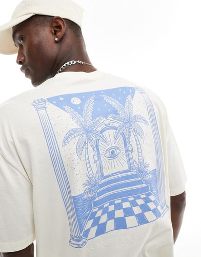 T-shirt oversize à imprimé céleste au dos - Blanc - Asos Design - Modalova