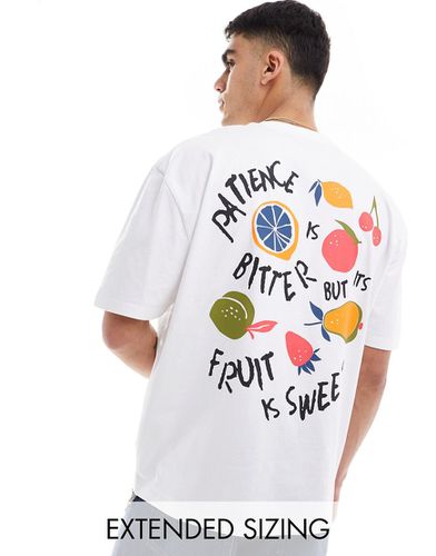 T-shirt oversize à imprimé formes abstraites au dos - Asos Design - Modalova