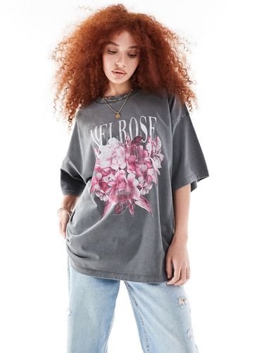 T-shirt oversize à imprimé Melrose - délavé - Asos Design - Modalova
