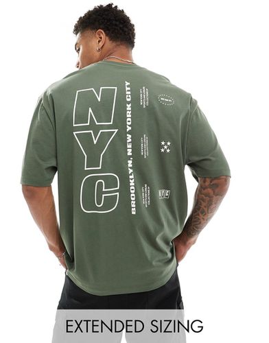 T-shirt oversize à imprimé New York au dos - Asos Design - Modalova