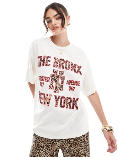 T-shirt oversize à imprimé NYC Bronx - Crème - Asos Design - Modalova