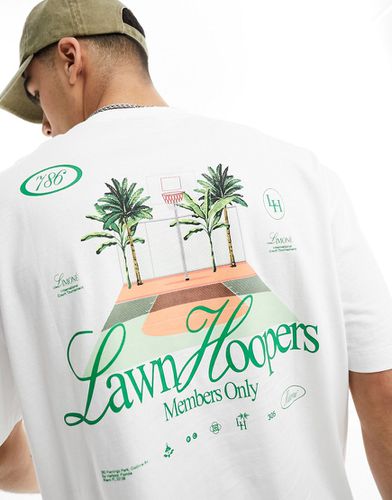 T-shirt oversize à imprimé paysage dans le dos - Asos Design - Modalova
