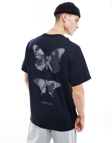 T-shirt oversize à imprimé papillon au dos - Asos Design - Modalova