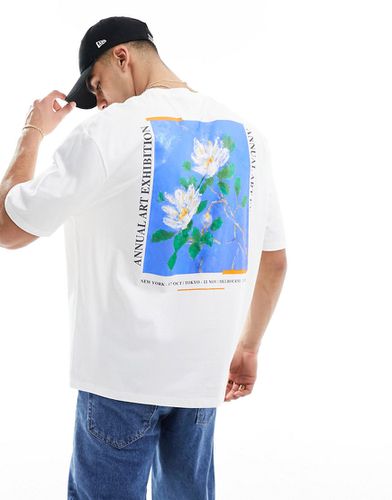 T-shirt oversize à imprimé peinture à l'huile au dos - Asos Design - Modalova