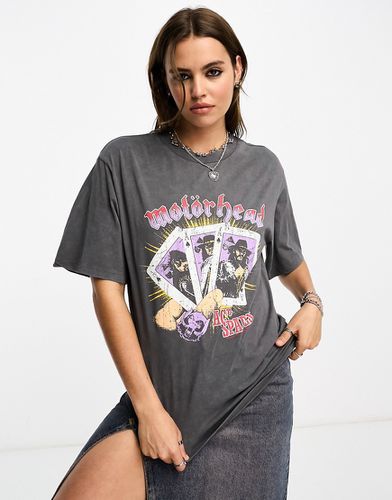 T-shirt oversize avec motif Motorhead sous licence - Anthracite délavé - Asos Design - Modalova