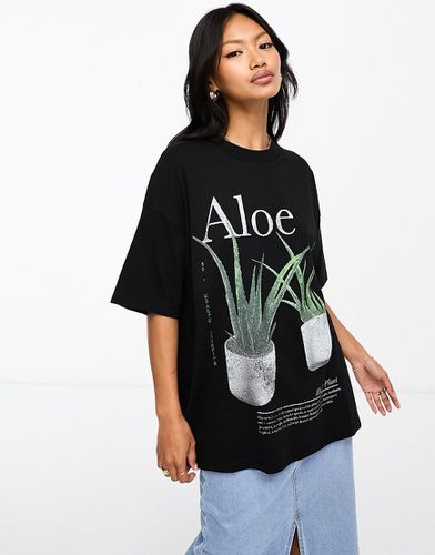 T-shirt oversize avec motif aloe vera - Asos Design - Modalova