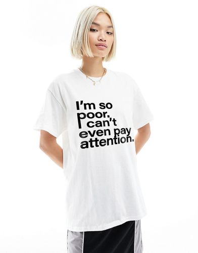 T-shirt oversize avec motif Pay Attention - Asos Design - Modalova