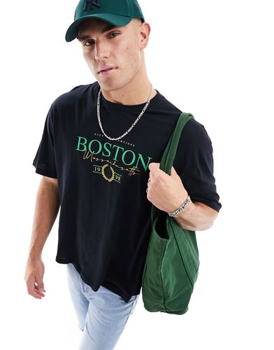 T-shirt oversize avec imprimé Boston sur la poitrine - Asos Design - Modalova