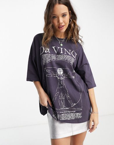T-shirt oversize avec imprimé Da Vinci sous licence - Asos Design - Modalova