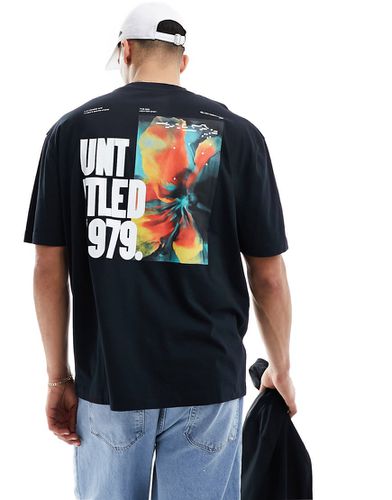 T-shirt oversize avec imprimé fleur devant et au dos - Asos Design - Modalova