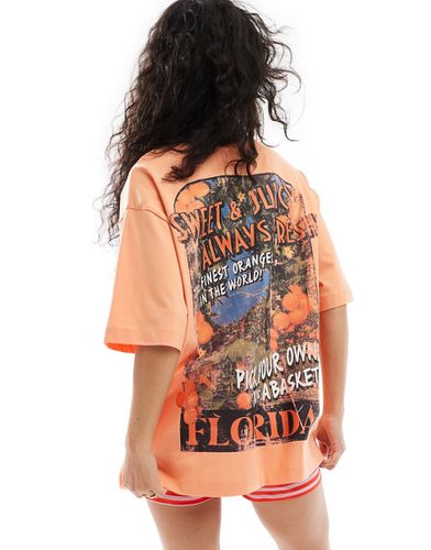 T-shirt oversize avec imprimé Florida au dos - Asos Design - Modalova