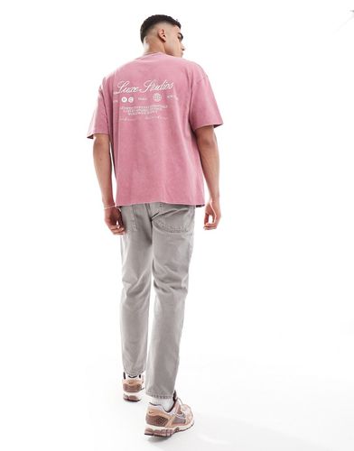 T-shirt oversize avec imprimé sport au dos - délavé - Asos Design - Modalova
