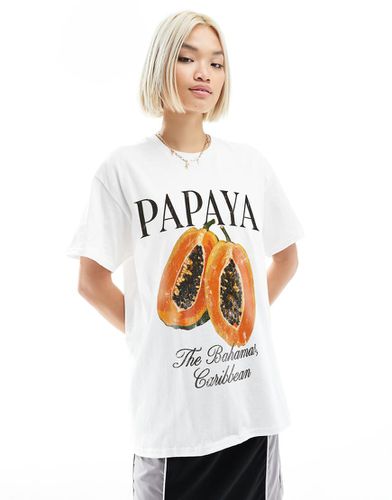 T-shirt oversize avec imprimé papaye - Asos Design - Modalova