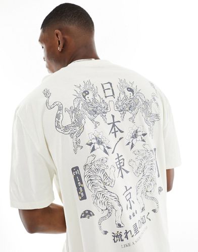 T-shirt oversize avec imprimé rétro au dos - Asos Design - Modalova