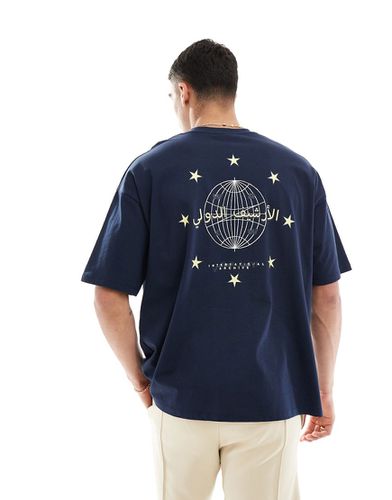 T-shirt oversize avec imprimé Worldwide au dos - Asos Design - Modalova