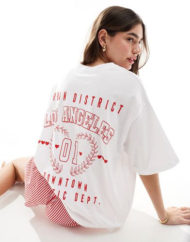 T-shirt oversize avec imprimé Urban District Los Angeles » - Asos Design - Modalova