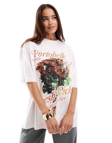 T-shirt oversize avec imprimés fleurs et inscription Portobello - Asos Design - Modalova