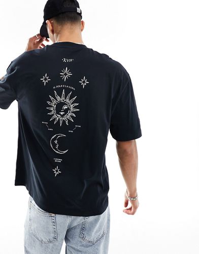 T-shirt oversize avec lune imprimée au dos - Asos Design - Modalova
