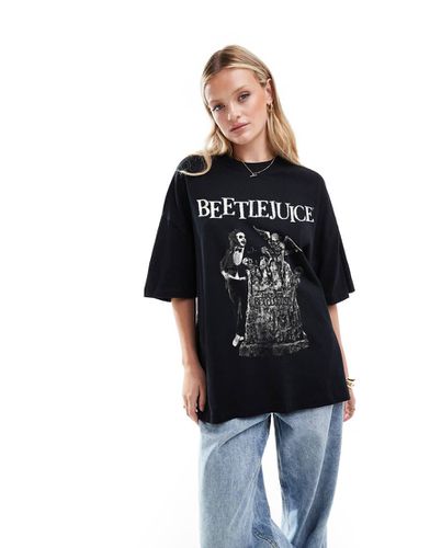 T-shirt oversize d'Halloween avec imprimé Beetlejuice - Asos Design - Modalova