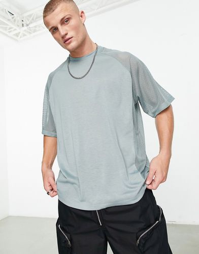 T-shirt oversize en tulle effet color block - Asos Design - Modalova