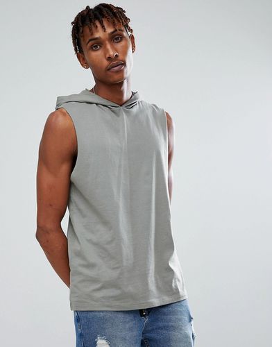 T-shirt sans manches à capuche - Gris - Asos Design - Modalova
