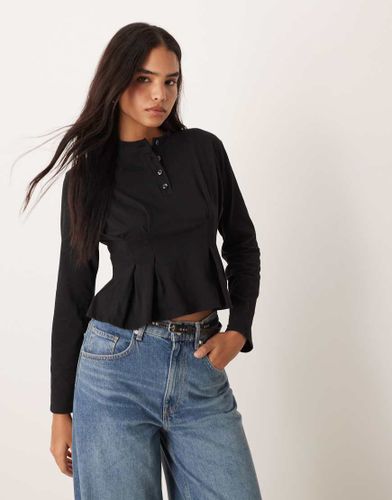 Top manches longues  taille plisse - Asos Design - Modalova