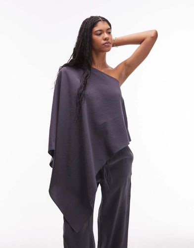 Top asymtrique drap en modal - ardoise - Asos Design - Modalova