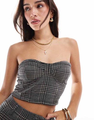 Top bustier d'ensemble à carreaux - Asos Design - Modalova