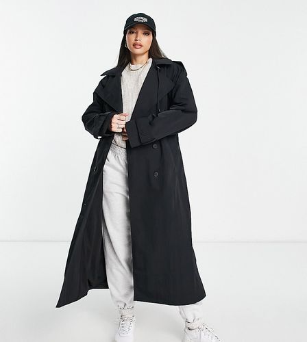 ASOS DESIGN Tall - Trench-coat sportif avec capuche amovible - Noir - Asos Tall - Modalova