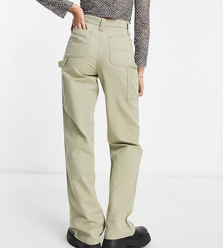 ASOS DESIGN Tall - Pantalon cargo minimaliste à coutures contrastantes - Kaki - Asos Tall - Modalova
