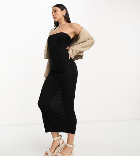 Tall - Robe longue de plage côtelée avec haut bandeau - Asos Design - Modalova