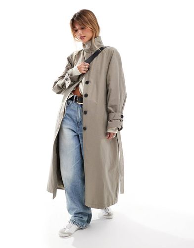 Trench-coat long et oversize à col cheminée - Champignon - Asos Design - Modalova