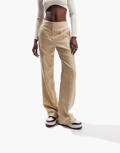 Ultimate - Pantalon droit à grands carreaux - Beige - Asos Design - Modalova