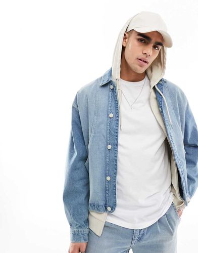 Veste classique en jean à empiècements avec poches devant - délavé - Asos Design - Modalova