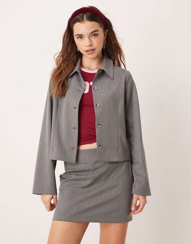 Veste d'ensemble ajustée courte carrée à col - Asos Design - Modalova