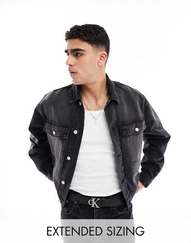 Veste en jean décontractée coupe carrée - délavé - Asos Design - Modalova