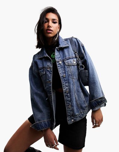 Veste en jean oversize style années 90 - moyen délavé - Asos Design - Modalova