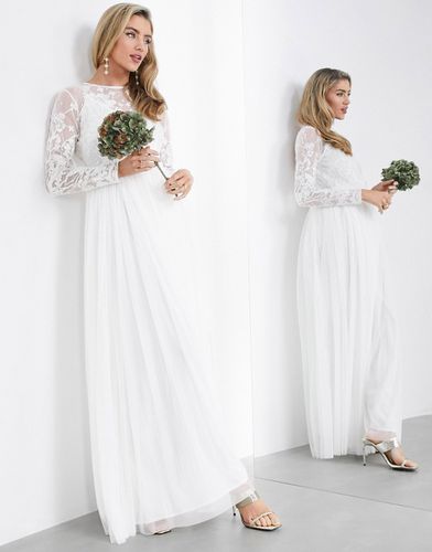 ASOS EDITION - Ayla - Robe de mariée longue avec corsage brodé - Asos Design - Modalova